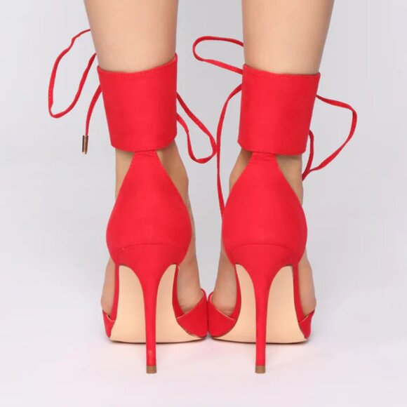 2/for $20 🪩 FASHION NOVA ❤️ Valentine Red Stiletto Pumps (Size 7) 👠 - Picture 5 of 7